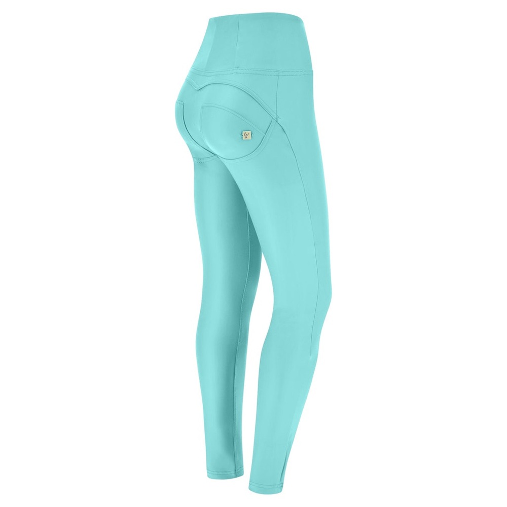 WR.UP® Skinny Push Up Faux Leather Trouser High Waist Zip Ipanema Turquoise Pant
